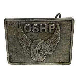 Vintage Belt Buckle Ohio State Police Trooper Highway Patrol 1976 Wings